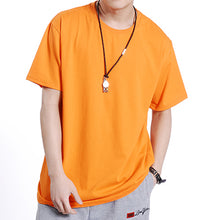 Load image into Gallery viewer, red grey tops red Free shipping plus size fat guys summer solid hiphop t shirt o-neck collar cotton short-sleeve T-shirt M-6xl
