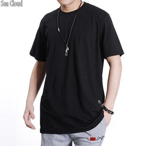 red grey tops red Free shipping plus size fat guys summer solid hiphop t shirt o-neck collar cotton short-sleeve T-shirt M-6xl