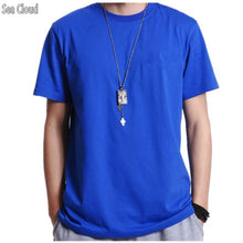 Load image into Gallery viewer, red grey tops red Free shipping plus size fat guys summer solid hiphop t shirt o-neck collar cotton short-sleeve T-shirt M-6xl
