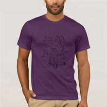 Load image into Gallery viewer, Monty Python T Shirts Cartoon Print Trojan Rabbit T-Shirt Men Awesome Casual T Shirt Summer Short Sleeve Funny Music Tee Shirt
